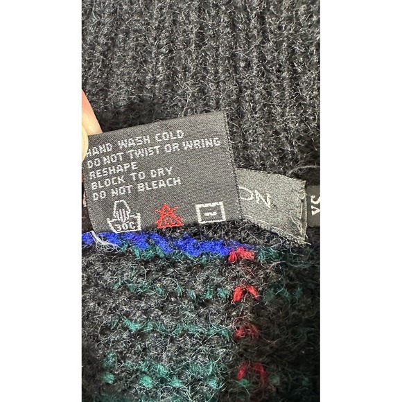 Vtg IB Diffusion Sweater Womens XS Plaid‎ Wool Mohair Blend Cardigan 80s 90s - Picture 7 of 11